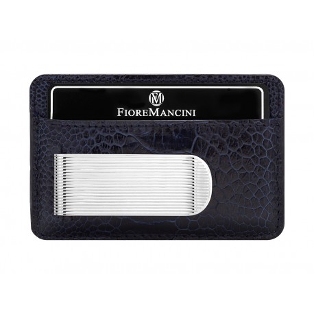 Baionetta/Credit Cards Holder - Ostrich Night Blue (Rigato)