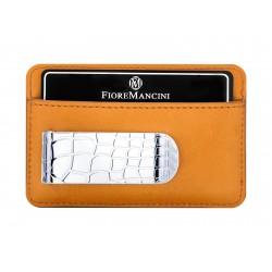 Baionetta/Credit Cards Holder - Calf Mango (Alligator)